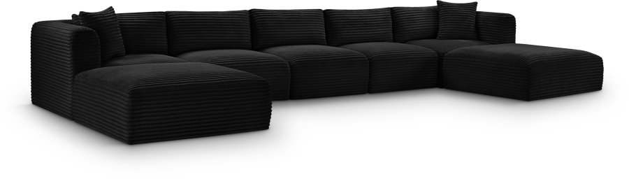 Shaggy 171" Corduroy Performance Fabric Upholstered Upholstered Modular Sectional