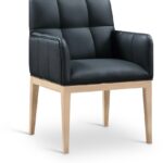 Adrian Vegan Leather Upholstered Dining Arm Chair