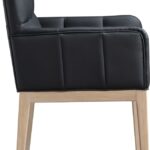 Adrian Vegan Leather Upholstered Dining Arm Chair