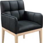 Adrian Vegan Leather Upholstered Dining Arm Chair