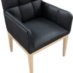 Adrian Vegan Leather Upholstered Dining Arm Chair