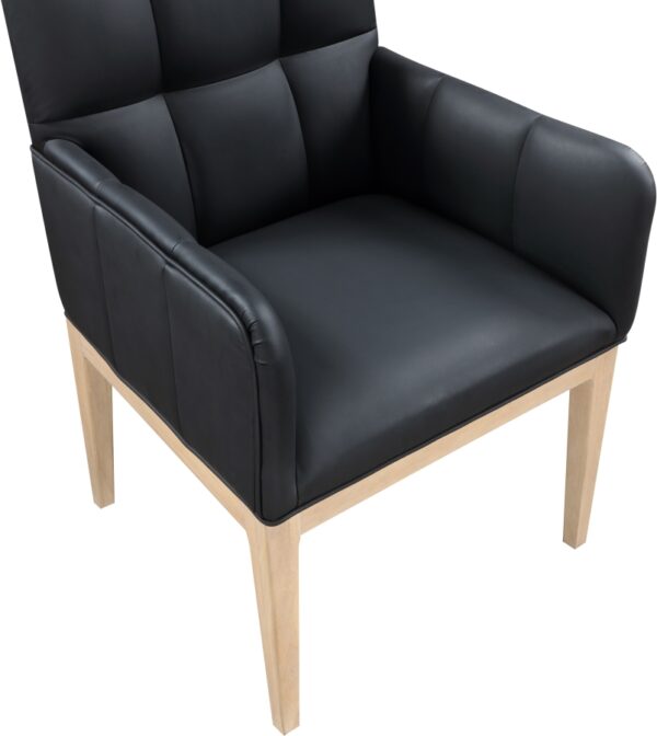 Adrian Vegan Leather Upholstered Dining Arm Chair