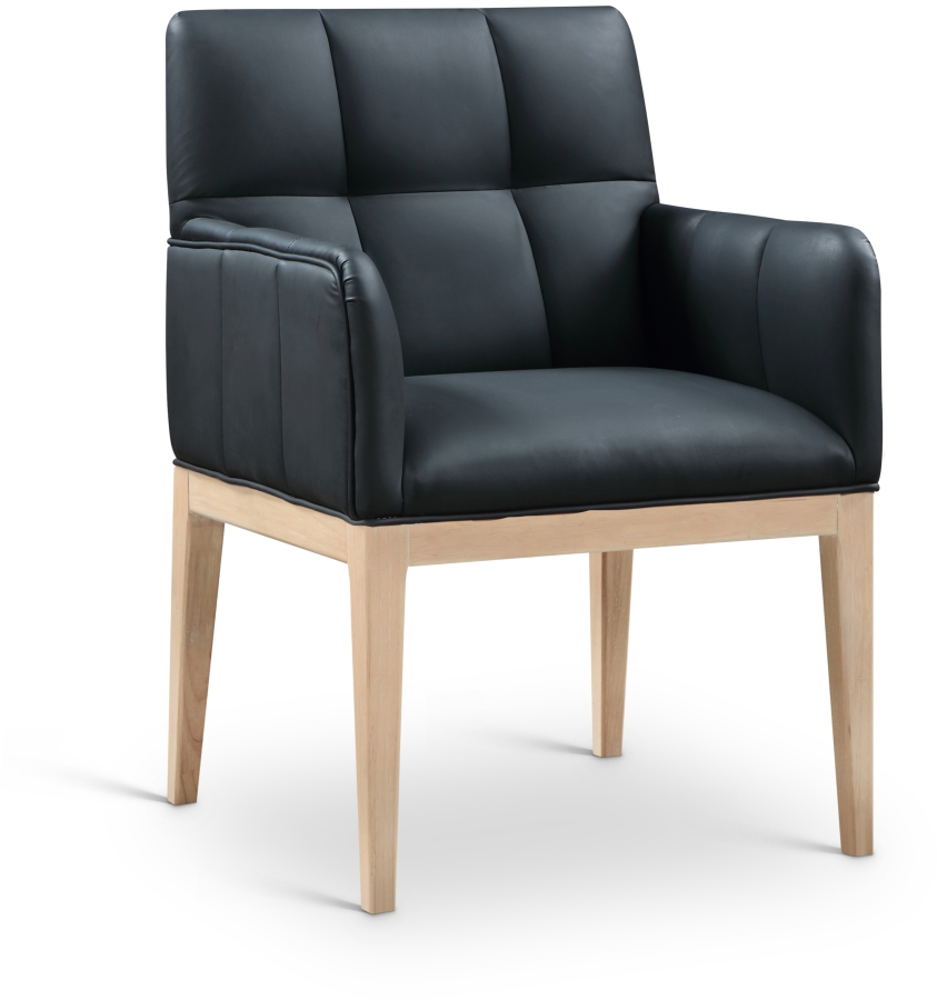 Adrian Vegan Leather Upholstered Dining Arm Chair