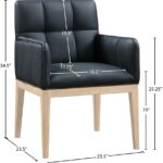 Adrian Vegan Leather Upholstered Dining Arm Chair
