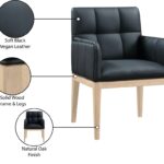 Adrian Vegan Leather Upholstered Dining Arm Chair