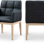 Adrian Vegan Leather Upholstered Dining Arm Chair