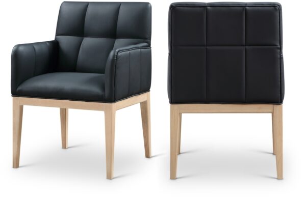 Adrian Vegan Leather Upholstered Dining Arm Chair