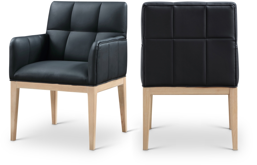 Adrian Vegan Leather Upholstered Dining Arm Chair