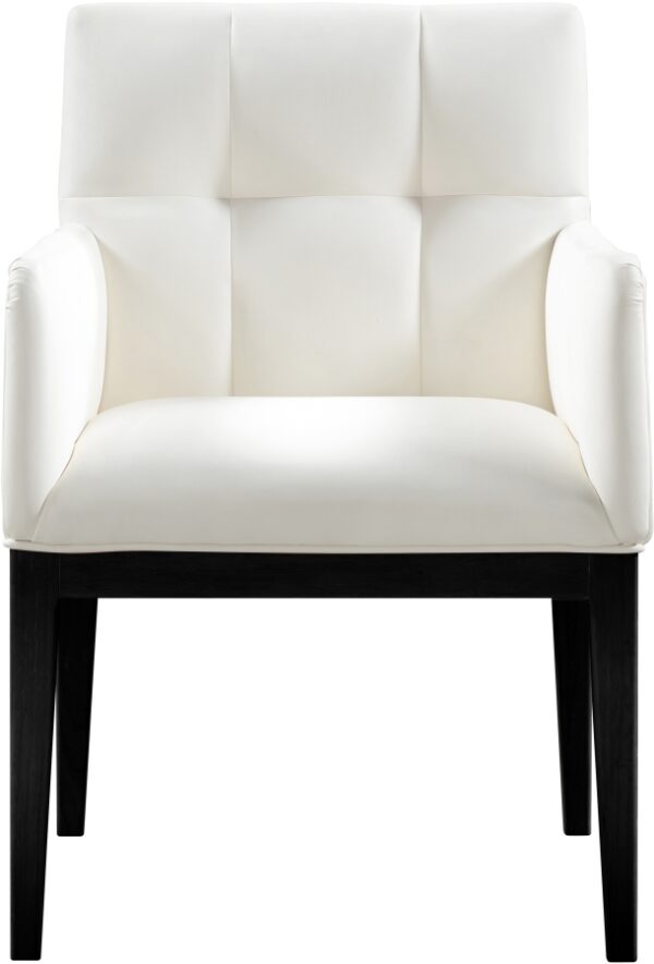 Adrian Vegan Leather Upholstered Dining Arm Chair
