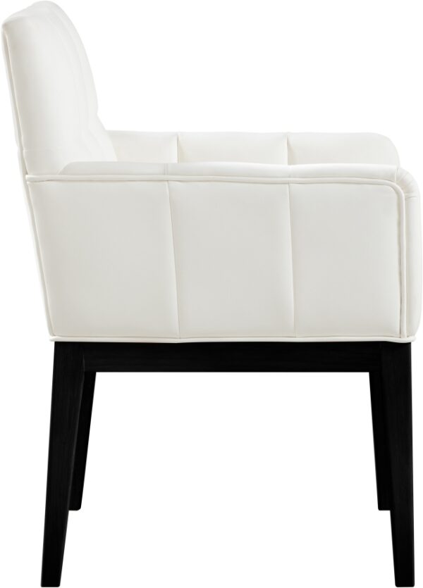 Adrian Vegan Leather Upholstered Dining Arm Chair