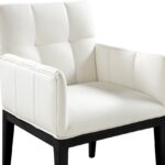 Adrian Vegan Leather Upholstered Dining Arm Chair