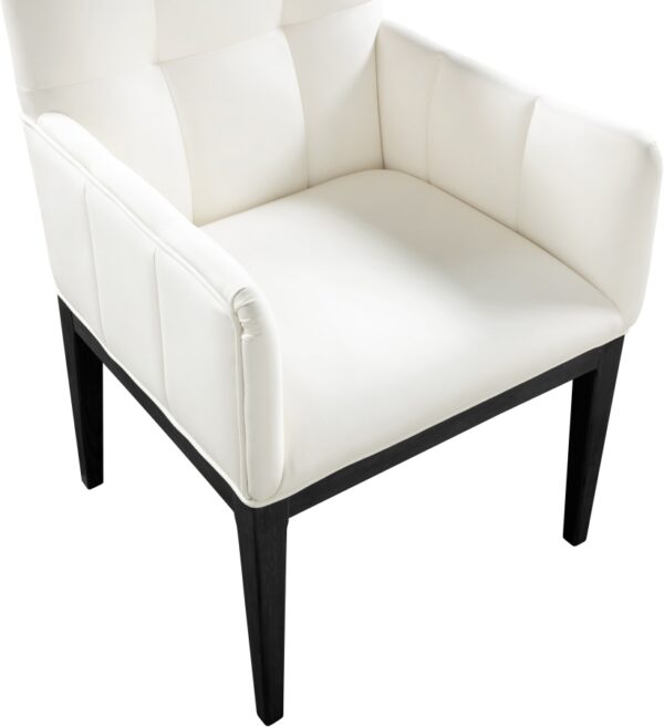 Adrian Vegan Leather Upholstered Dining Arm Chair