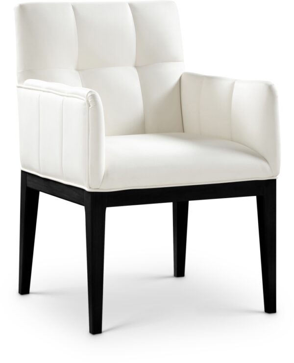 Adrian Vegan Leather Upholstered Dining Arm Chair