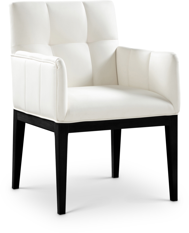 Adrian Vegan Leather Upholstered Dining Arm Chair