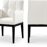 Adrian Vegan Leather Upholstered Dining Arm Chair