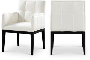 Adrian Vegan Leather Upholstered Dining Arm Chair