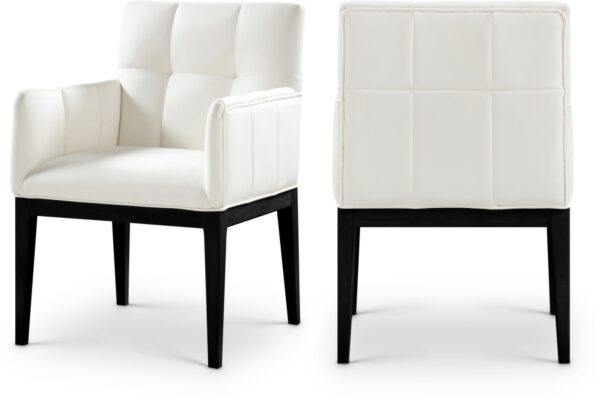Adrian Vegan Leather Upholstered Dining Arm Chair