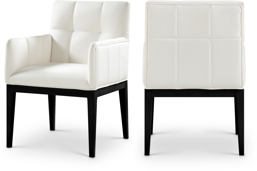 Adrian Vegan Leather Upholstered Dining Arm Chair