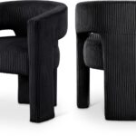 Riz Corduroy Upholstered Accent Chair / Dining Chair