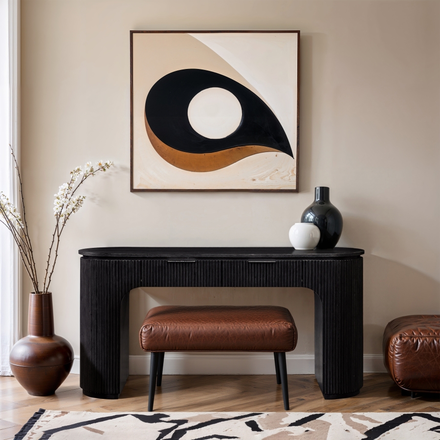 Astrid Solid Wood And Oak Veneer Desk