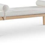 Priscilla Linen Textured Fabric Upholstered Bench