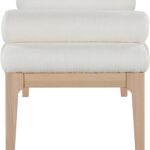 Priscilla Linen Textured Fabric Upholstered Bench