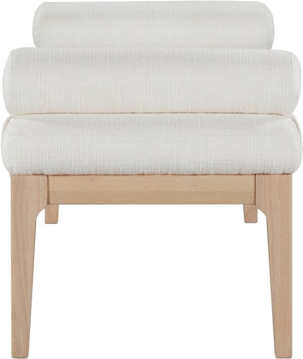 Priscilla Linen Textured Fabric Upholstered Bench
