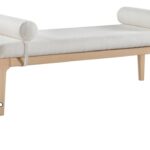 Priscilla Linen Textured Fabric Upholstered Bench