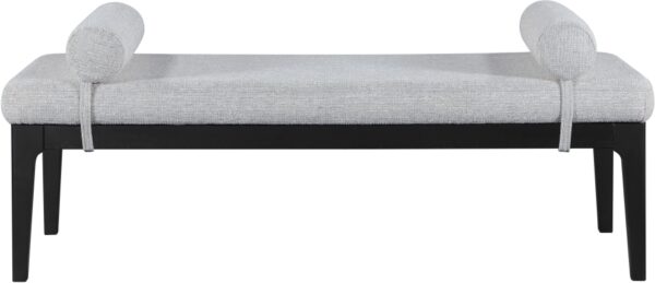 Priscilla Linen Textured Fabric Upholstered Bench