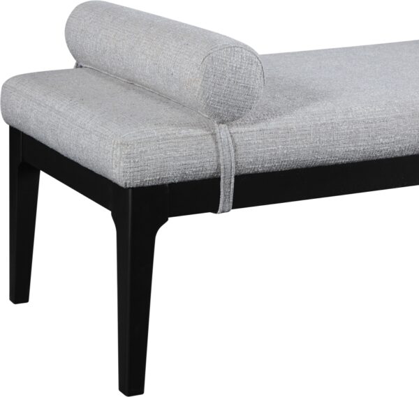 Priscilla Linen Textured Fabric Upholstered Bench