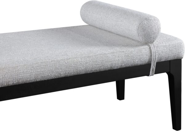 Priscilla Linen Textured Fabric Upholstered Bench