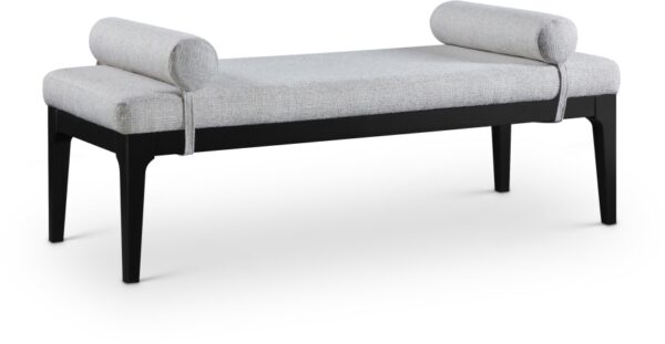 Priscilla Linen Textured Fabric Upholstered Bench
