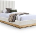 Emmet Chenille Fabric Upholstered Bed