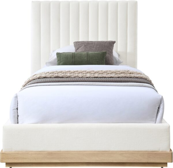 Emmet Chenille Fabric Upholstered Bed