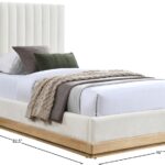 Emmet Chenille Fabric Upholstered Bed