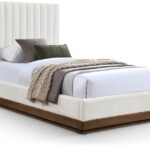 Emmet Chenille Fabric Upholstered Twin Bed