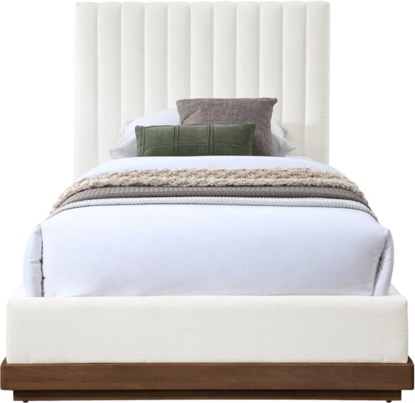 Emmet Chenille Fabric Upholstered Bed