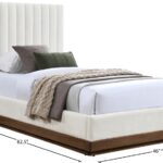 Emmet Chenille Fabric Upholstered Bed