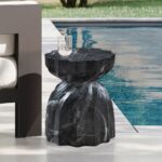 Caserta Marble Finish Indoor / Outdoor Concrete End Table