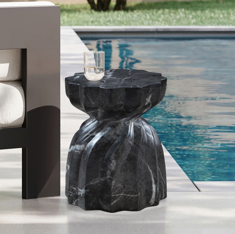 Caserta Marble Finish Indoor / Outdoor Concrete End Table