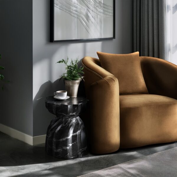 Caserta Marble Finish Indoor / Outdoor Concrete End Table