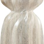 Caserta Travertine Finish Indoor / Outdoor Concrete End Table