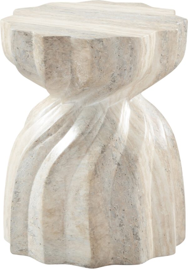 Caserta Travertine Finish Indoor / Outdoor Concrete End Table