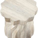 Caserta Travertine Finish Indoor / Outdoor Concrete End Table