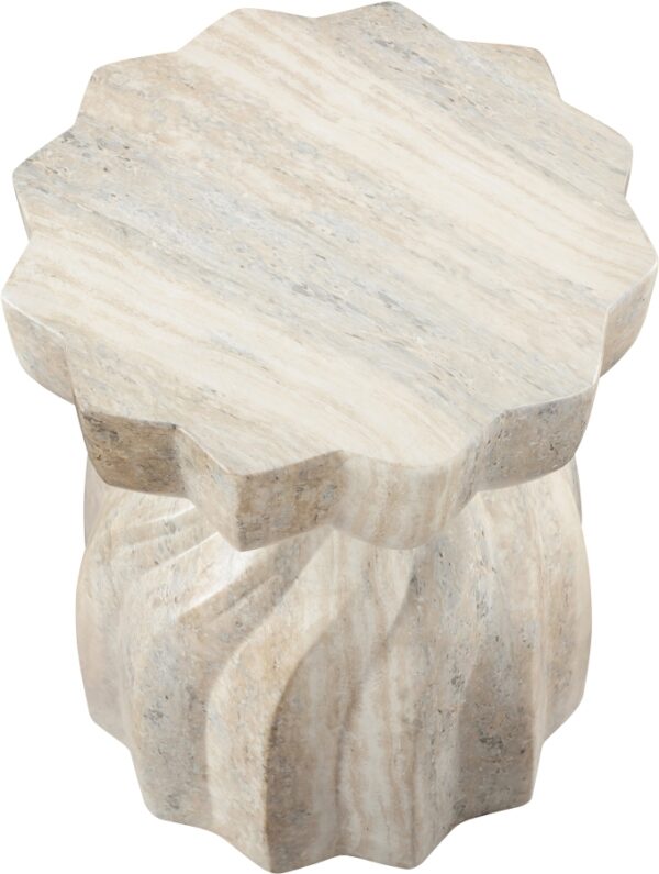 Caserta Travertine Finish Indoor / Outdoor Concrete End Table