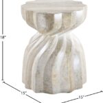 Caserta Travertine Finish Indoor / Outdoor Concrete End Table