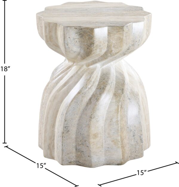 Caserta Travertine Finish Indoor / Outdoor Concrete End Table