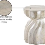 Caserta Travertine Finish Indoor / Outdoor Concrete End Table