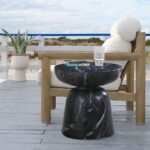 Avellino Marble Finish Indoor / Outdoor Concrete End Table