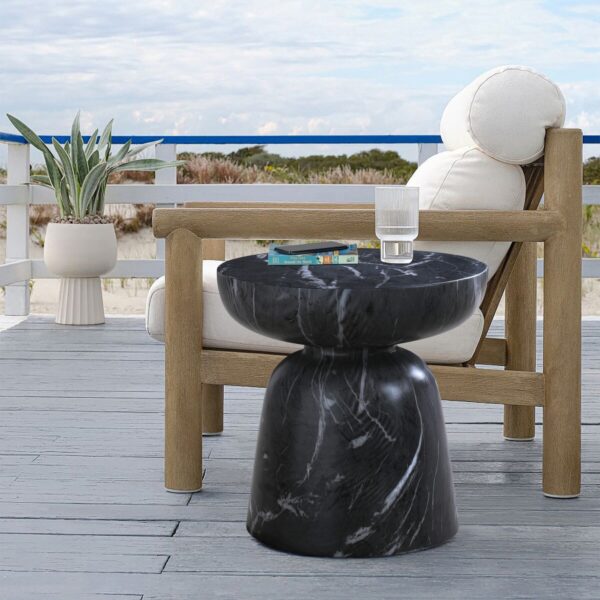 Avellino Marble Finish Indoor / Outdoor Concrete End Table